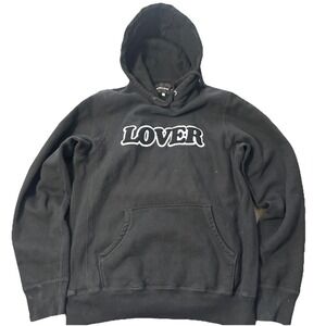 Bianca Chandon Black LOVER Chenille Hoodie Men's Size Small $298